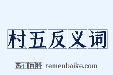 村五反义词是什么意思的图片